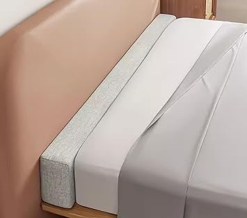 Soft Bed Wall Gap Filler, Custom Size Headboard Mattress Filler, Close the Gap, Washable Bed Bridge Bed Wedge for Single/Double/King Bed (Off-white)
