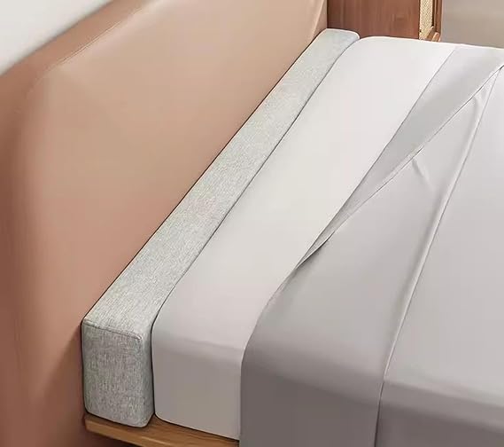Soft Bed Wall Gap Filler, Custom Size Headboard Mattress Filler, Close the Gap, Washable Bed Bridge Bed Wedge for Single/Double/King Bed (Off-white)