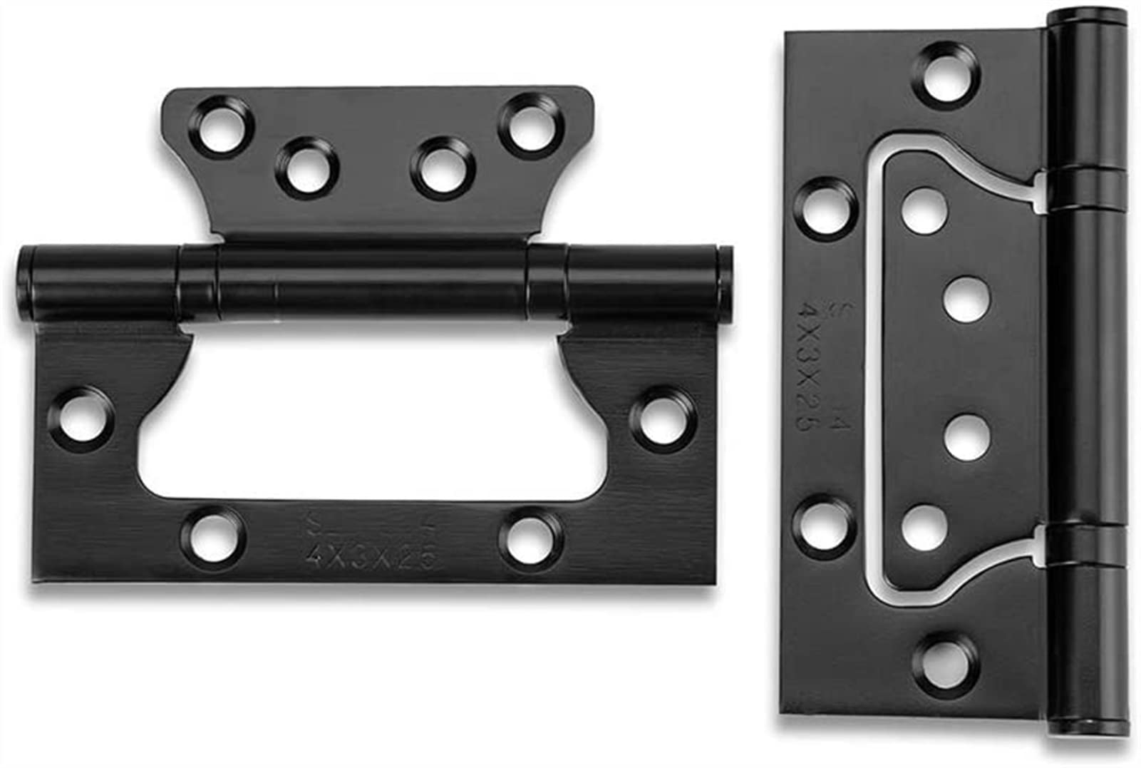 InLiMa 6 Pares (Negro, 100 mm) Acero Inoxidable de 4 Pulgadas Rodamiento silencioso Puerta ranurada Libre Puerta de Madera Bisagras espesadas con bisagras con bisagras articuladas (Color : Nero)