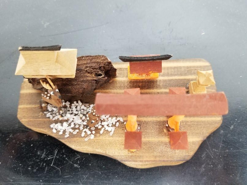 Amazon | 昭和郷土玩具厳島神社鳥居ミニチュア木彫置物民芸品657999