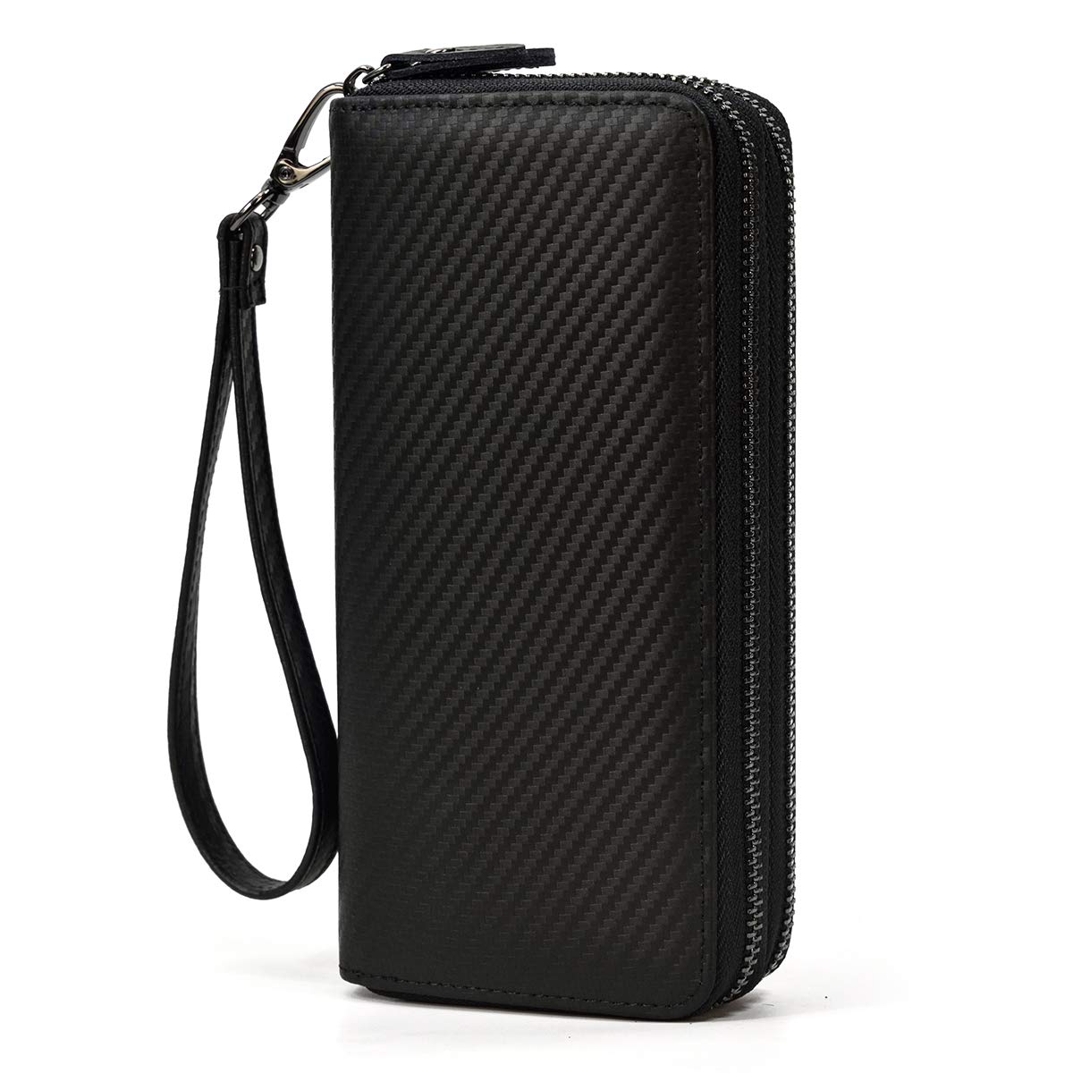 LUUFAN Genuine Leather Long Wallet for Men, Large Capacity Purse Clutch Bag Handbag Checkbook Cash Credit Cards Phone Holder | Large Capacity, Purse,