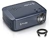 Projector, FUJSU 7500 Lux Home Video Projectors, 1920×1080P, Support 300" Screen Playing with Hi-Fi Speakers and Zoom Function, Compatible with TV StickPhoneLaptopDVD PlayerPS4