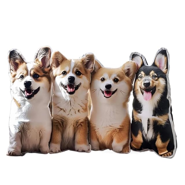 Noonedibs Almohada personalizada con forma de mascota