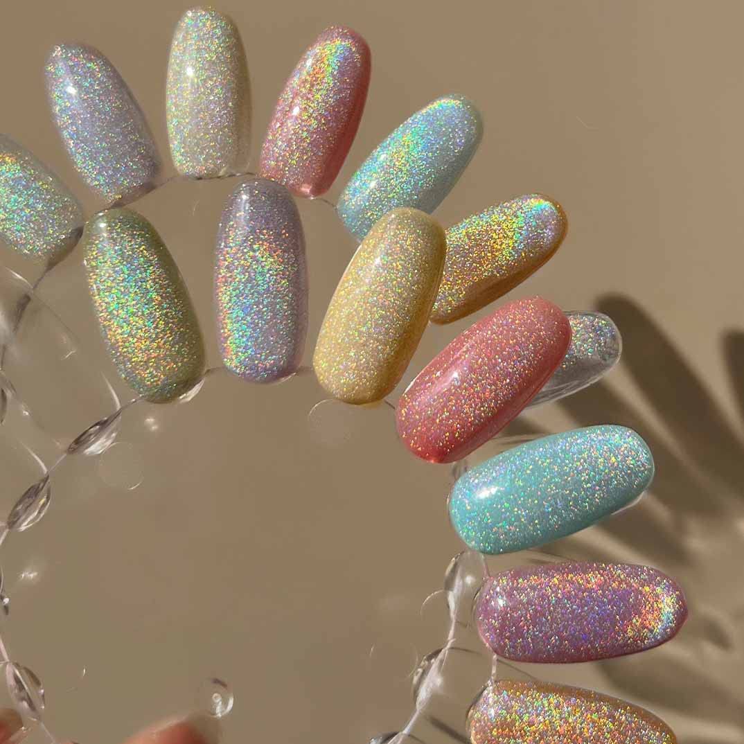 kit esmalte semipermanente Ojo de gato arcoíris universal 9D esmaltes semipermanentes de brillo reflectante holográfico esmalte uñas de gel de diamante láser, palos magnéticos, lámpara de uñas de mesa