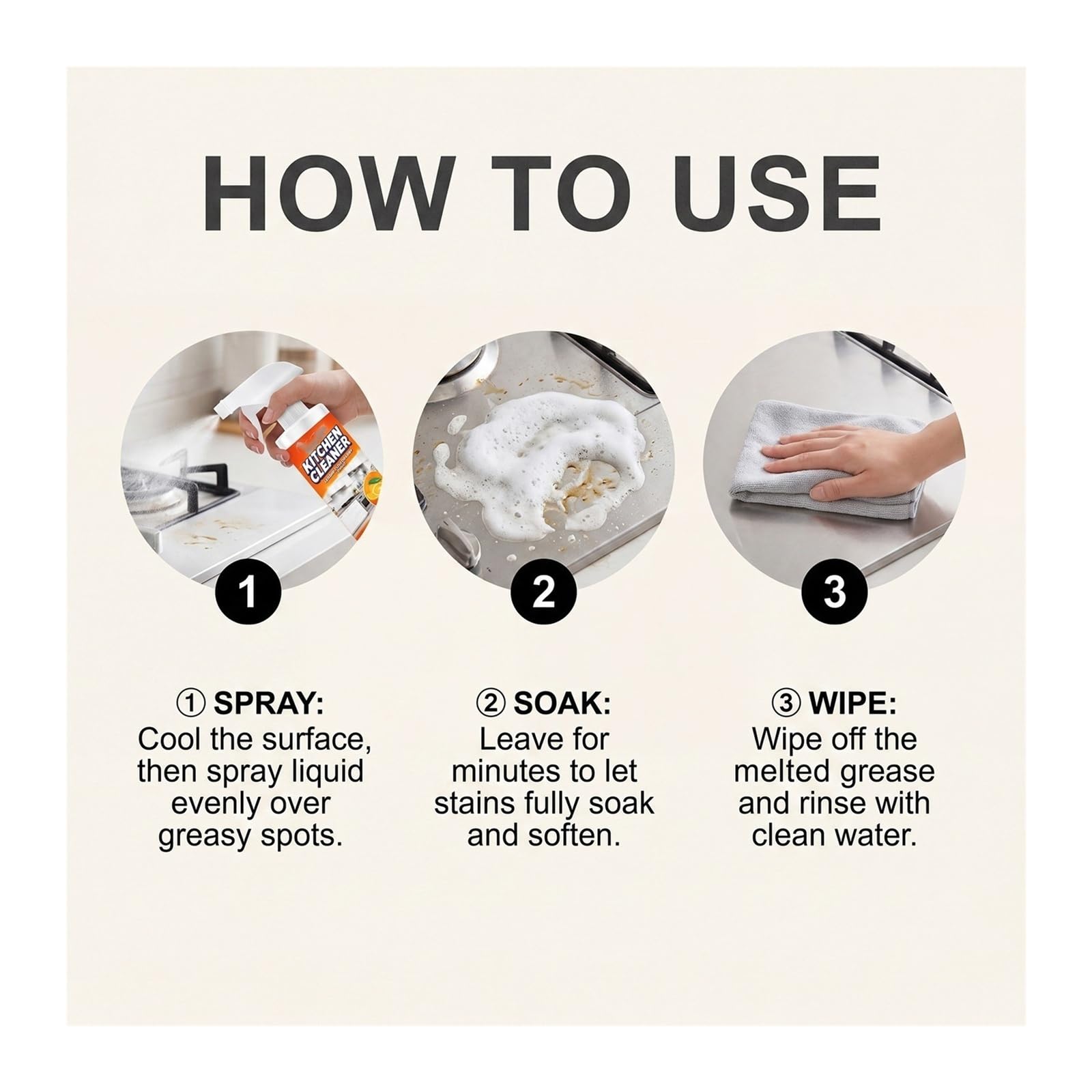 120 Mililitros De Limpiador Cocina for Quitar Manchas Grasa | Elimina fácilmente las manchas rebeldes(2pcs)