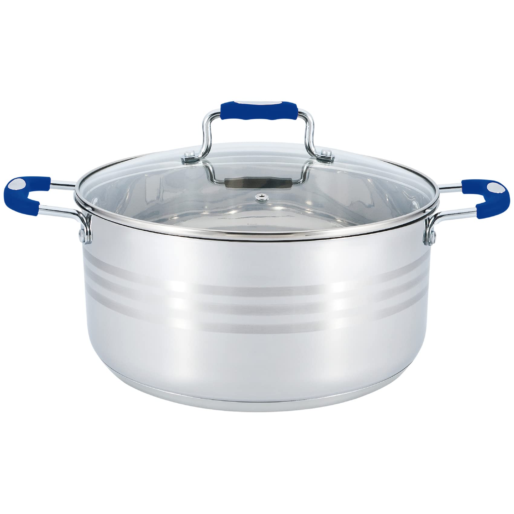 Sponsored Ad – Wilson stainless steel casserole with blue color silicon handle gs-020