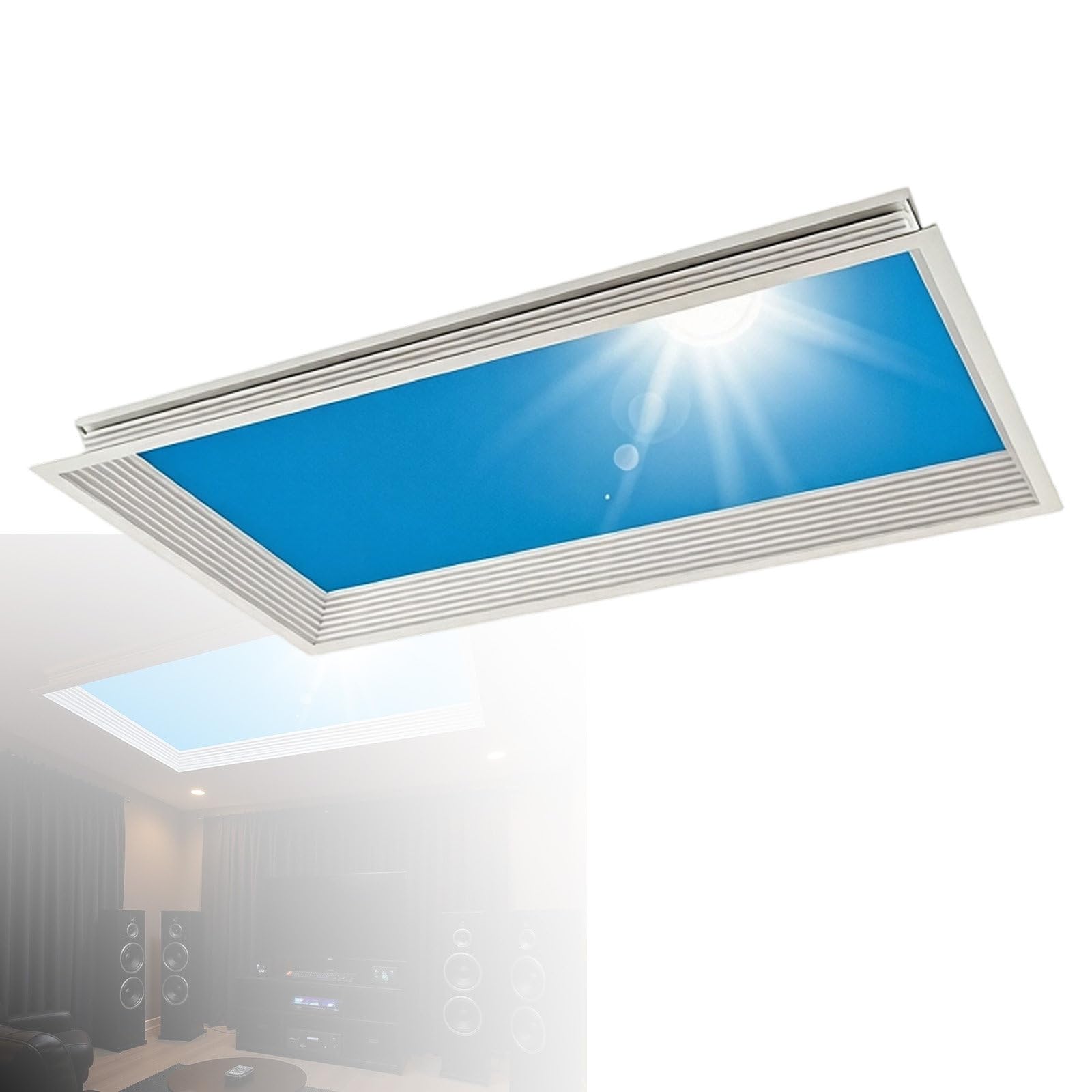 Plafonnier LED encastré pour cuisine et salle de bain étanche Sky Lighting Fixture 62x122cm