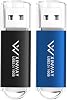 Memory Stick 16GB USB Flash Drive Thumb Drives Data Storage USB Stick, (2 Pack 16GB - Black Blue)