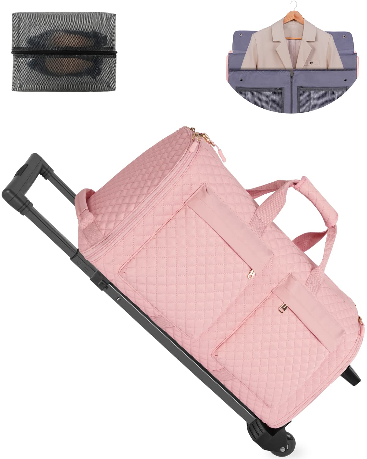 Photo 1 of Rolling Garment Bags for Travel with Shoe Pouch