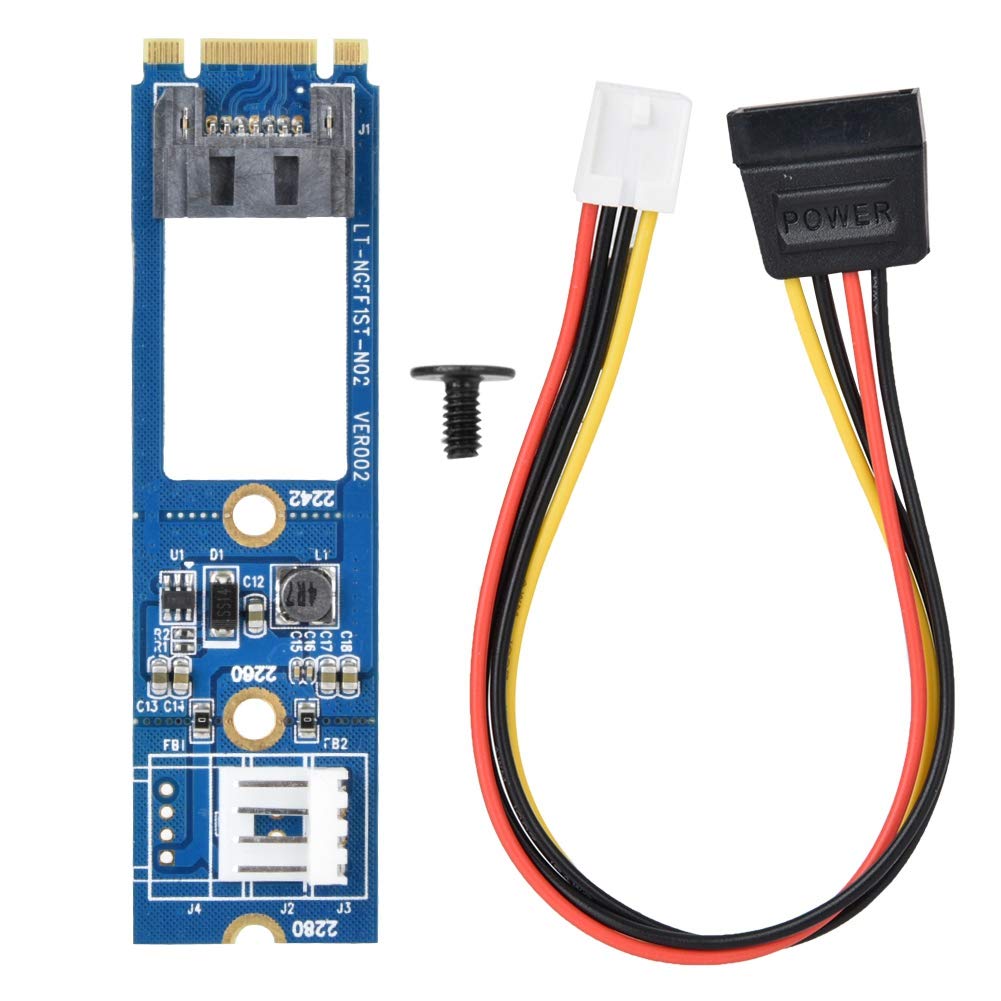 M2 ZU SATA M.2 NGFF SATA na 7-pinowy adapter SATA karta konwertera konwerter poziomy + kabel zasilający 4-pinowy