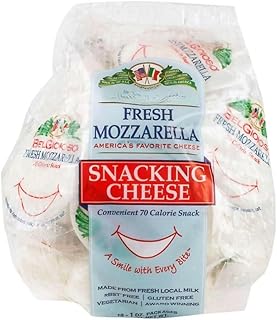 Fresh Mozzarella Snacking Cheese is a fresh mild-flavored cheese that's perfect for snacking or sandwiches. Just 70 calories each and packed with protein, these individual packages are the ultimate grab-and-go snack. [ 18 oz , 1.12 pound ]