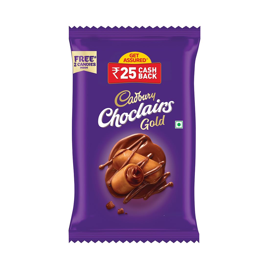 Cadbury Choclairs Gold Candy, 347.2 g (62 Candies)