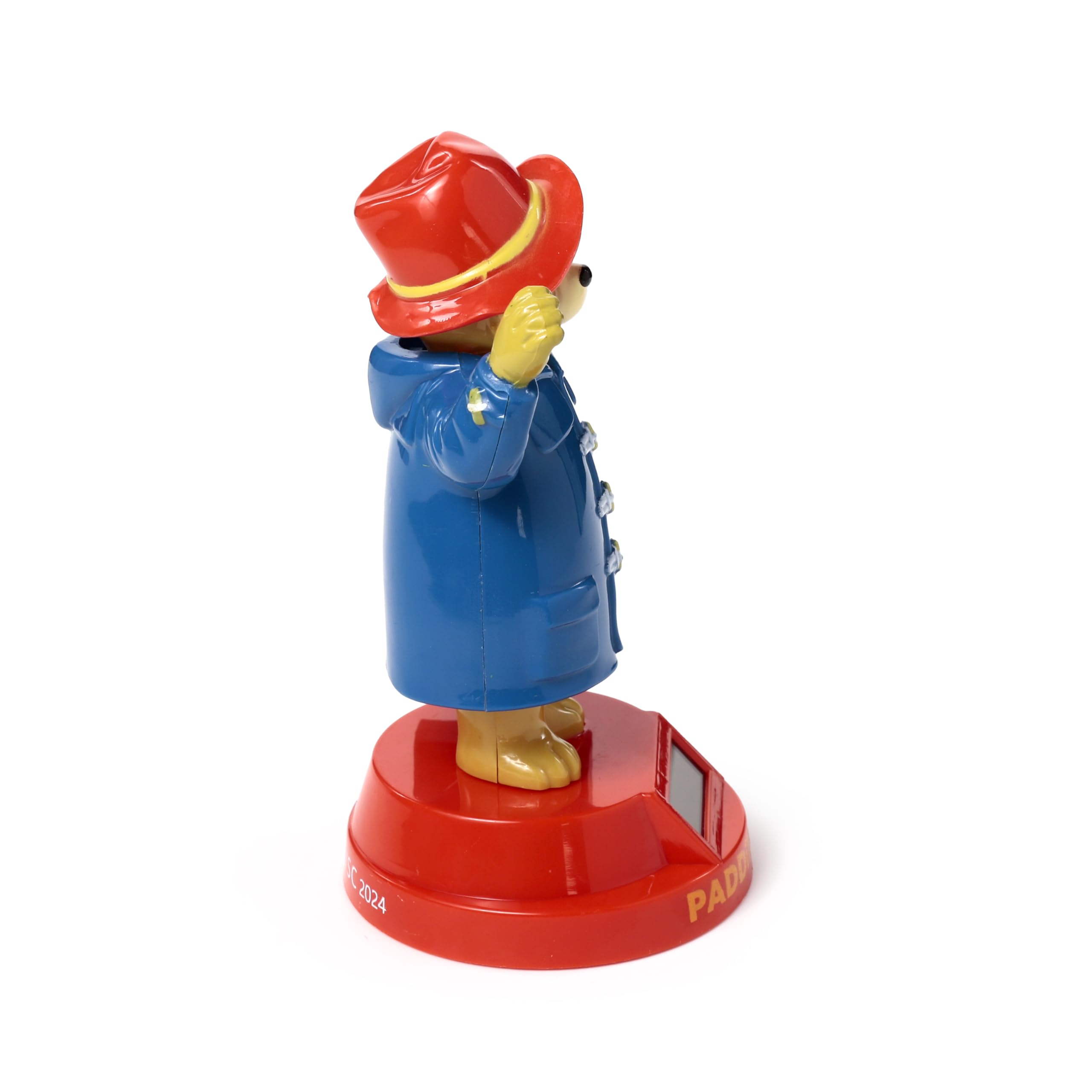 Puckator Solar Pal di Orso Paddington - Personaggi ad Energia Solare, Cappotto blu, Base Rossa, Statuetta Ballerina per Scrivania, Davanzale Finestra e Cruscotto Auto, Licenza Ufficiale
