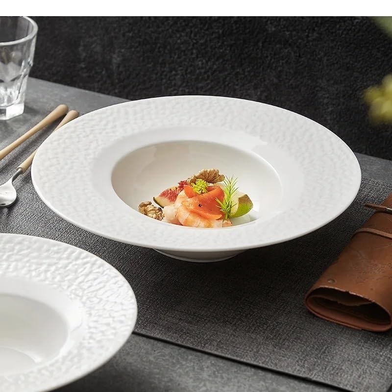 Talerze na przekąski Ceramiczny szeroki talerz restauracyjny głęboki talerz sałatkowy gruby talerz do zupy serwis tanie talerze