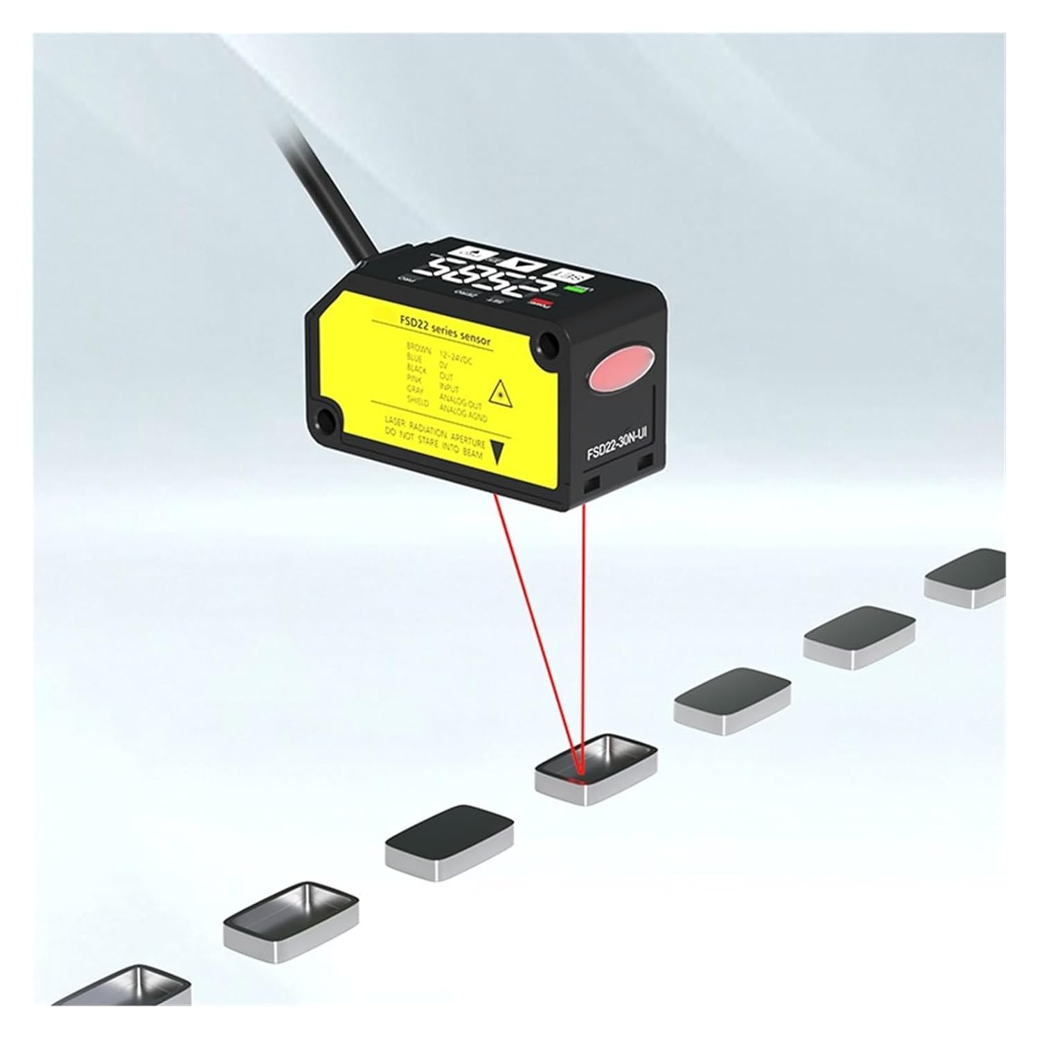 FSD22-200P-UI Output Pnp High-Precision Distance Measuring 200mm Analog 4~20mA 0-5V Laserr Displacement Sensor Micro