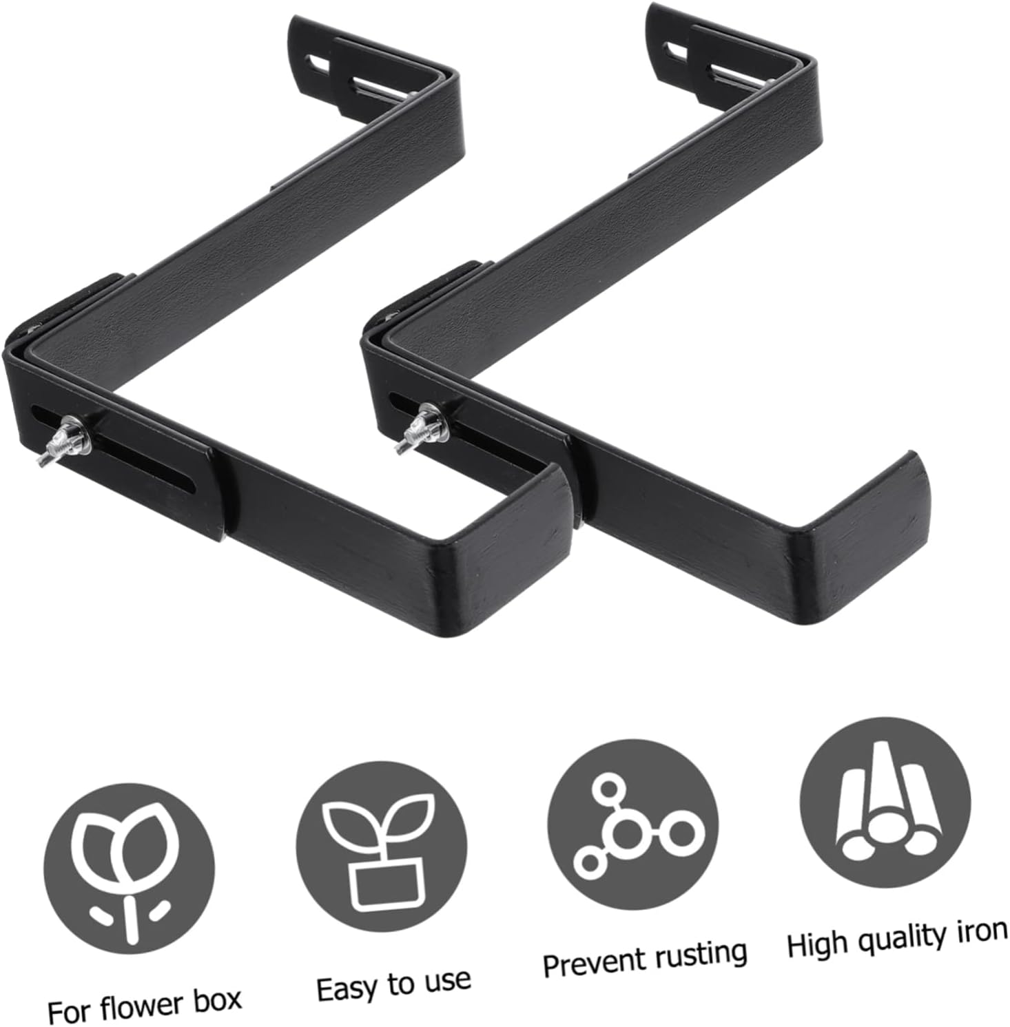 1pair Hanging Flowerpot Holder with Brackets for Railing Suitable for Balconies Delicate Design for Use for and Plants