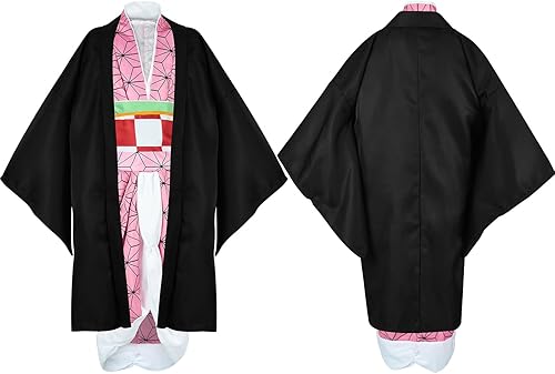 Vista 6 de MEEZY Disfraz de kimono de anime japonés de 13 piezas, disfraz de Halloween para adultos
