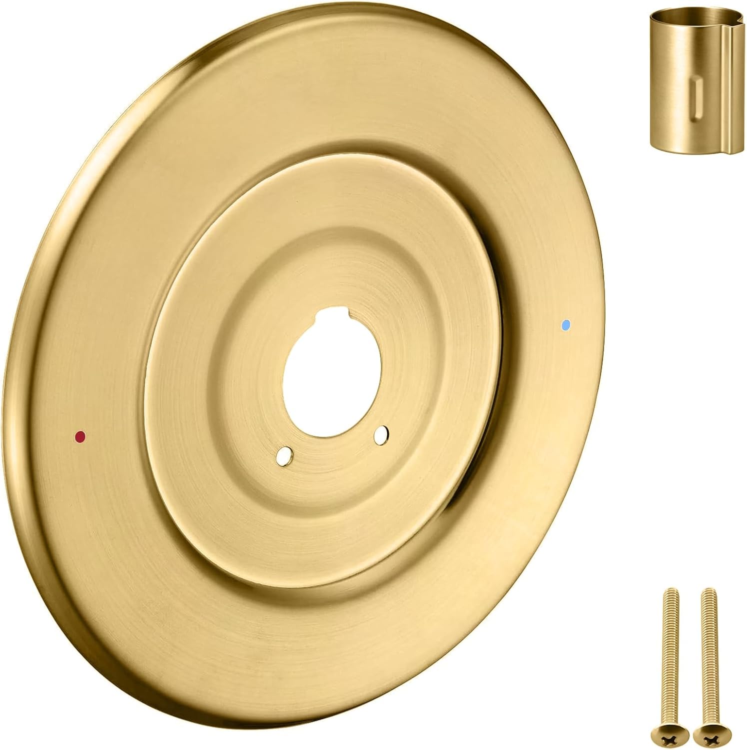 Shower Handle Cover Plate, Brushed Gold,for One-Handle Tub and Shower Faucets, Escutcheon Replacement for Moen 16090 Chateau Collection