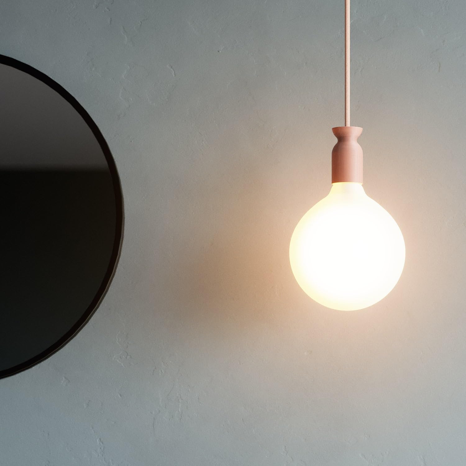 3D Printed Antique Rose Plastic E27 Socket Lamp Kit by Creative Cables