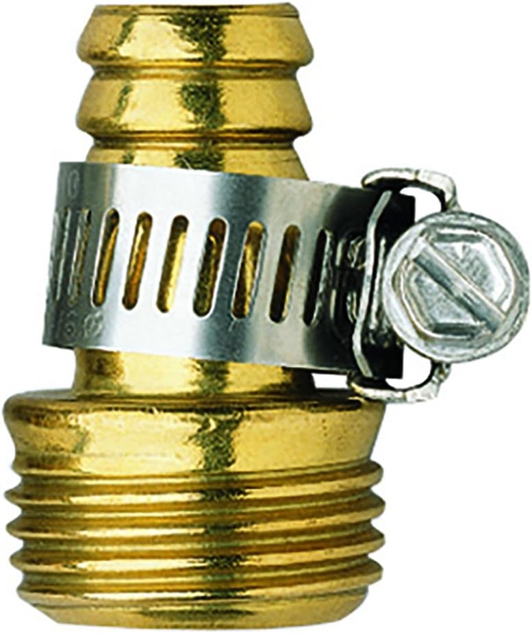 10-Pack Orbit 5/8" Brass Male Thread Shank Water Hose Mender w/Clamp