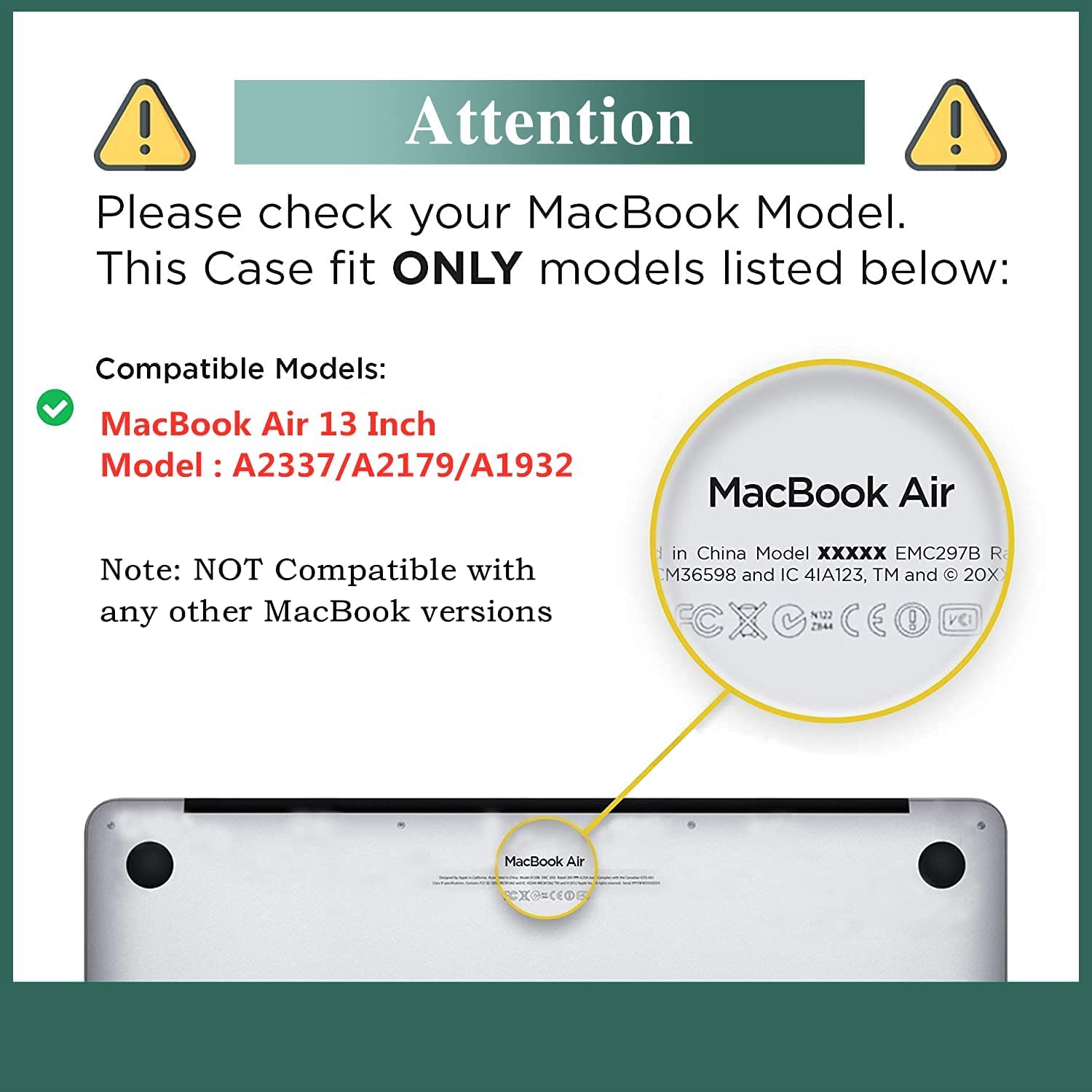 for MacBook Air 13.6 inch Case 2022 2023 2024 2025 Release M4 A3240 M3 A3113 M2 A2681 with Touch ID, Plastic Laptop Hard Shell Case & Keyboard Cover for M4 M3 M2 MacBook Air 13.6,Black Marble - 5