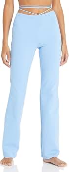Alo Yoga Ab High Waist Cinch Flare Legging, Tile Blue, Medium at