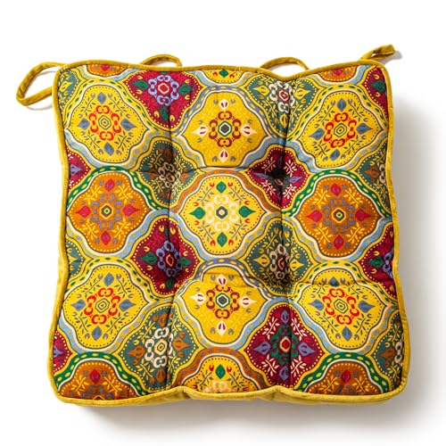vctops Boho Velvet Chair Seat Cushions for Kitchen Dining Room