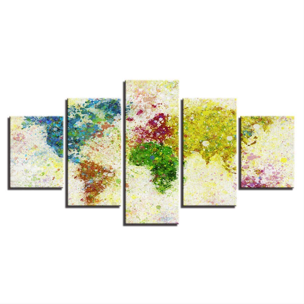 Toile mur art et peinture décorative multicolore pour chambre adulte