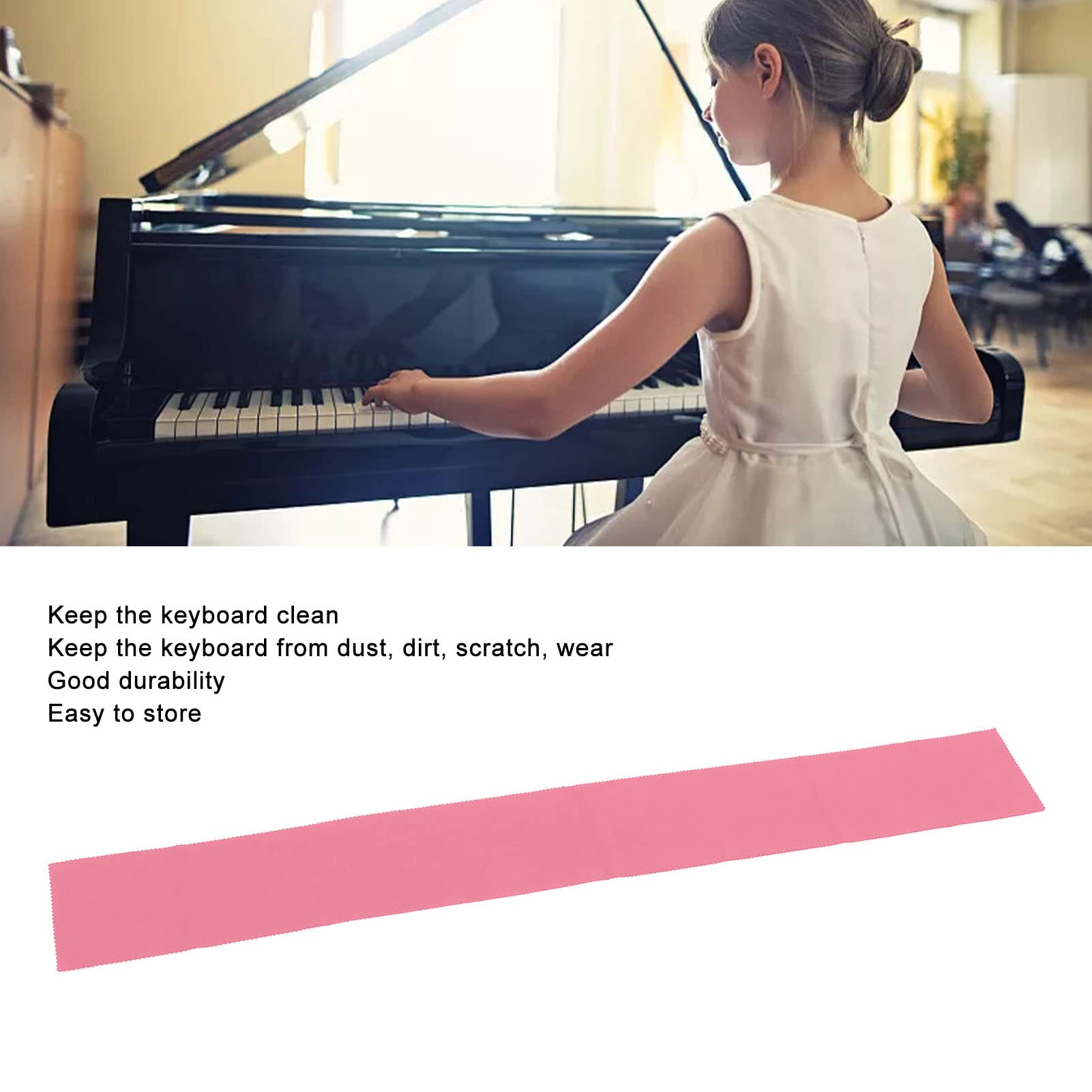 Copritastiera Per Pianoforte 88 Tasti - Antipolvere E Antigraffio, In Cotone Lavabile - Foto 7