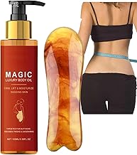 Glow Remedy Oil Skin Tightening with Gua Sha Tool,Massage Oils for Scars, Glow Essence Magic Body Oil, Magic Firming Body Oils for Arms, Thighs & Abdomen for Silky Smooth Skin (100ML)