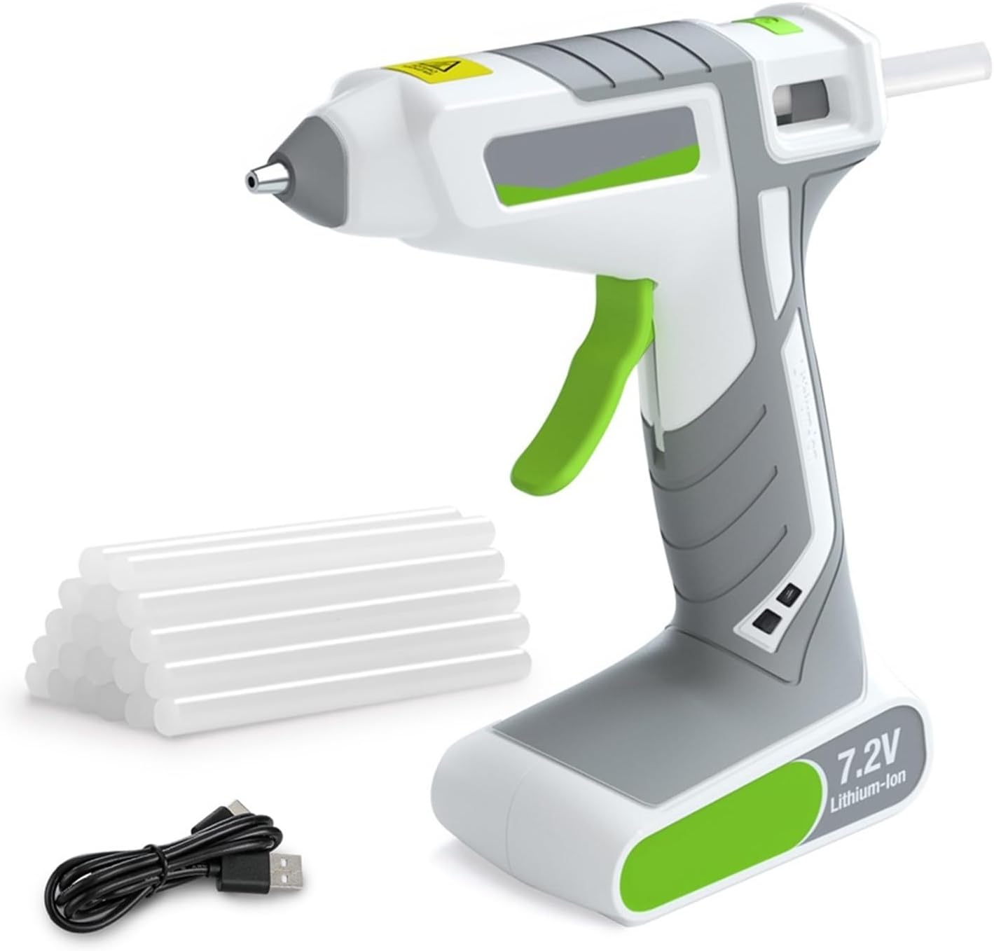 Hot Glue Gun Glue Gun 7.2V Lithium Battery Hot Silicone Gun Hot Melt Glue Gun with 20pcs Glue Sticks for DIY Crafts Arts for DIY Arts, Crafts and Quick Repairs