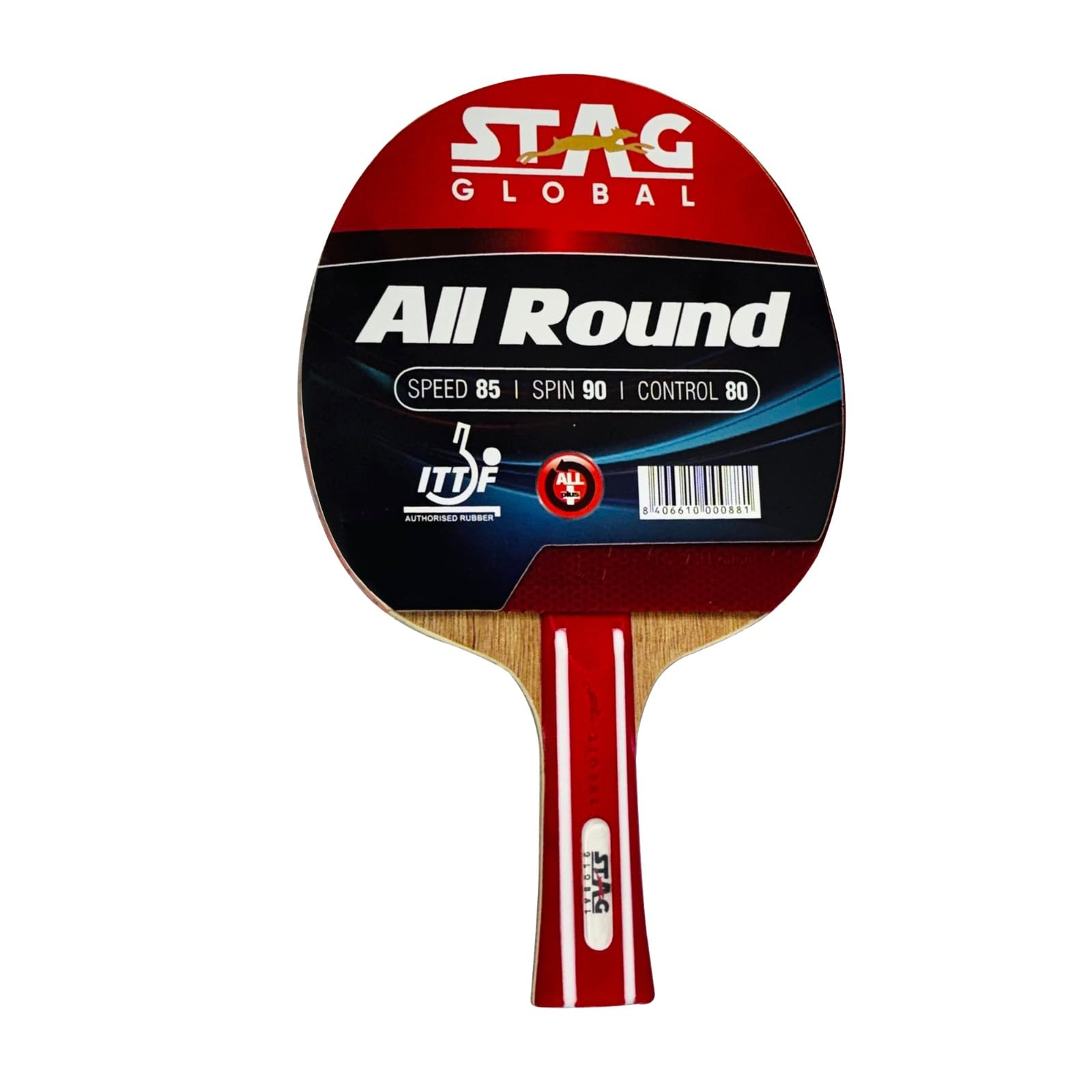 STAG ITTF Approved Rubber All Round Advanced Table Tennis Racquet | 180 Grams | | Multicolour | Wood-picture-28