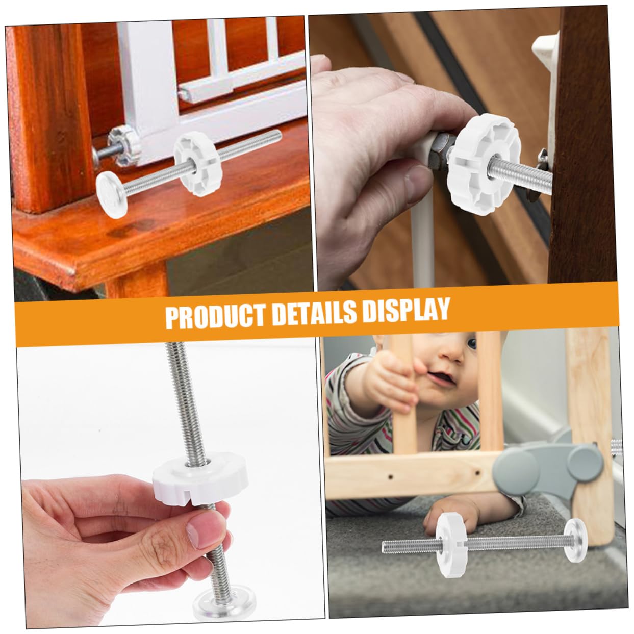 TOYANDONA 5 Ensembles Quincaillerie pour Barrière De Bébé Bariere De Securité Bébé Accessoire De Sécurité pour Bébé Bouton Prises Électriques Pièces De Rechange Porte Bébé Abdos 5 Pièces * 5