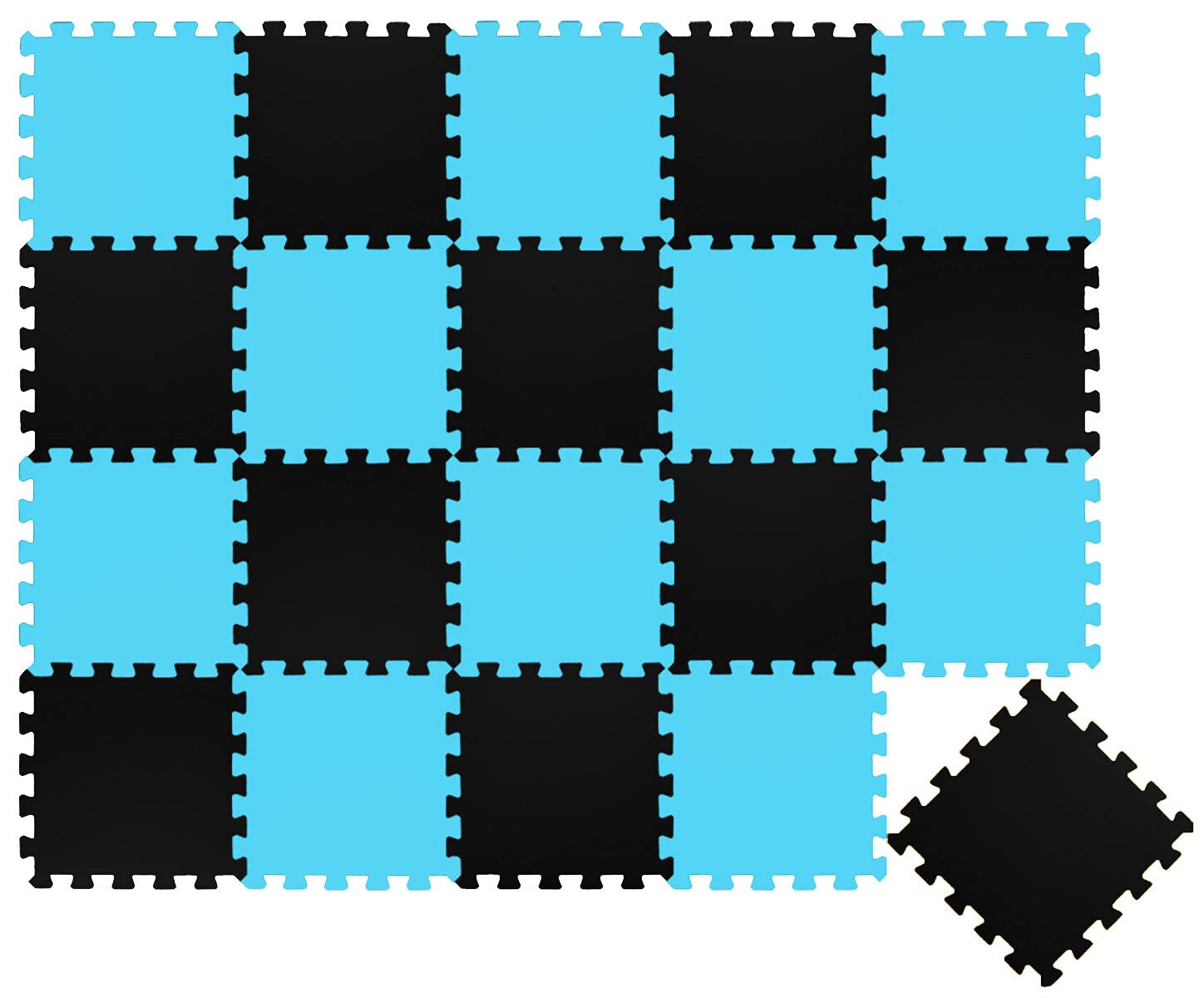 LittleTom 18 Pieces Baby Play Mat - 30x30 Soft Puzzle Mats Floor Playmat Interlocking Foam Tiles