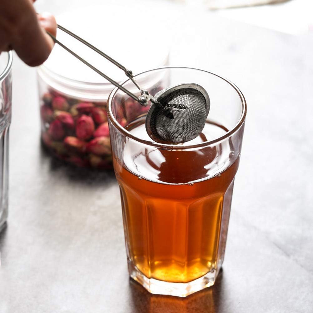 Snap Ball Tea Strainer, 3 Pack Stainless Steel Tea Strainer with Handle Tea Infusers for Loose Leaf Tea Fine Mesh Tea Balls Filter with Tea Spoon