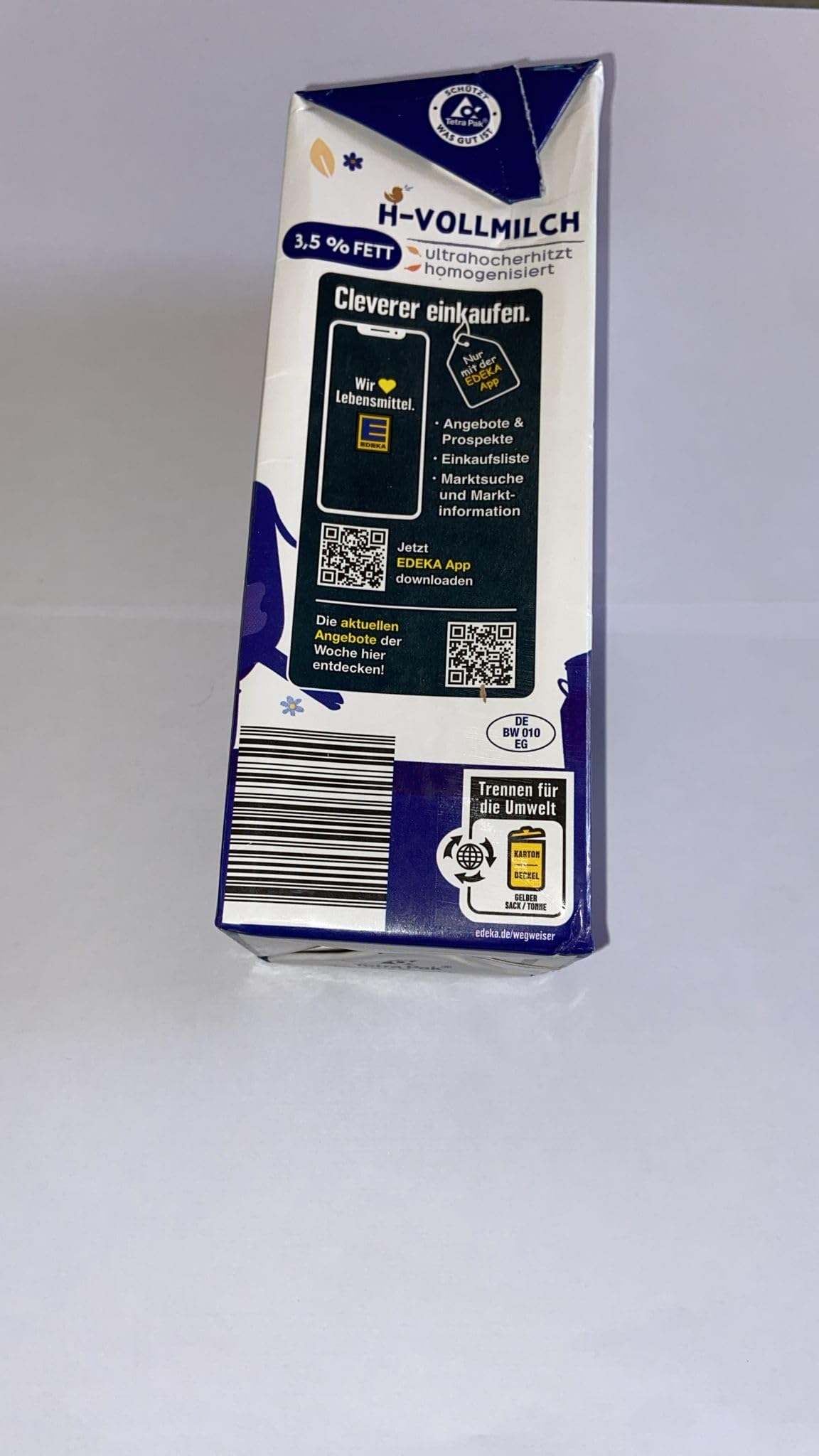 Gut & Günstig Flüssigkeit H-Milch 3.5 Prozent, 12er Pack (12 x 1 l), Karton