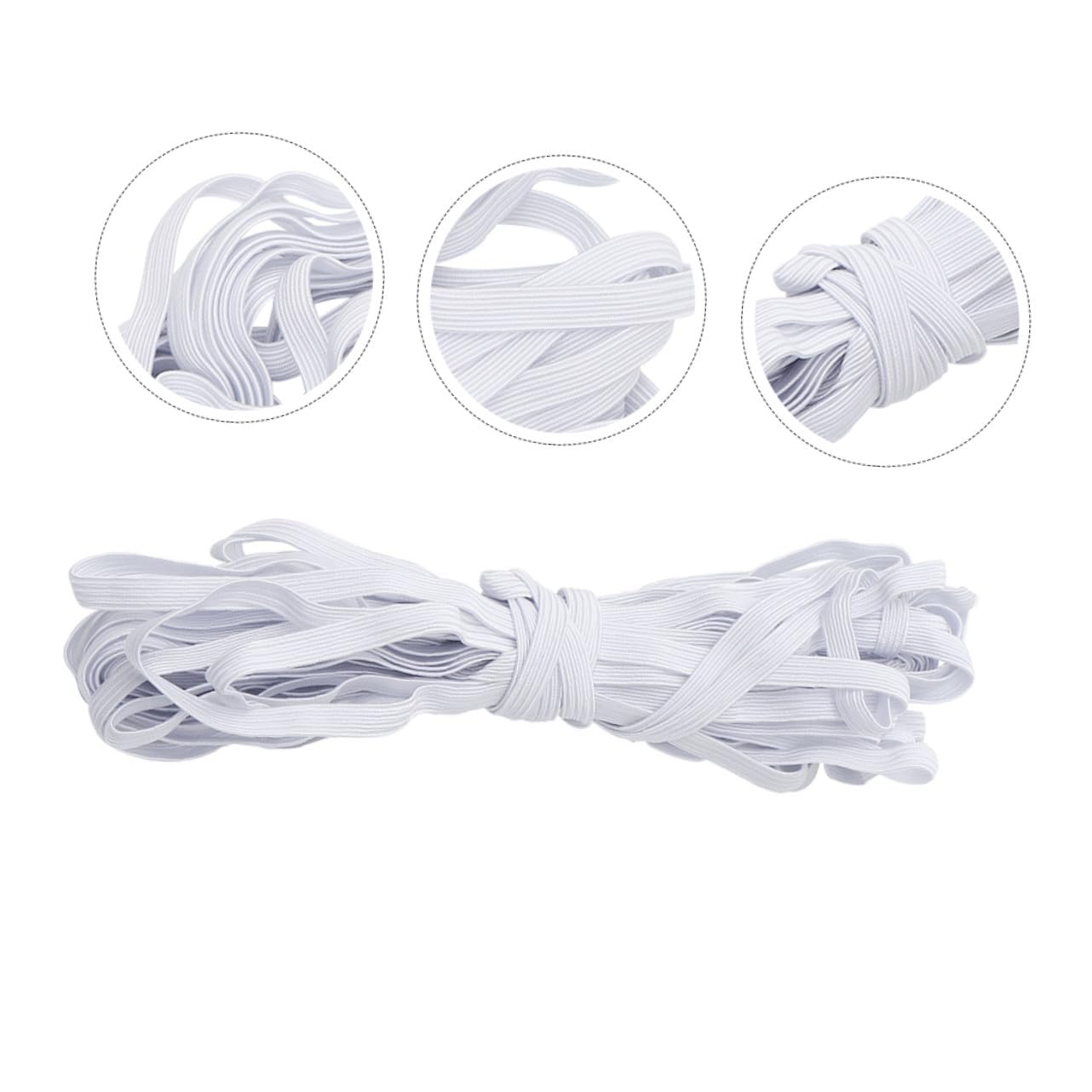 Banda Elástica Plana y Ancha Cinta de Alta Elasticidad para Costura Banda Elástica DIY para Manualidades y Prendas de Ropa
