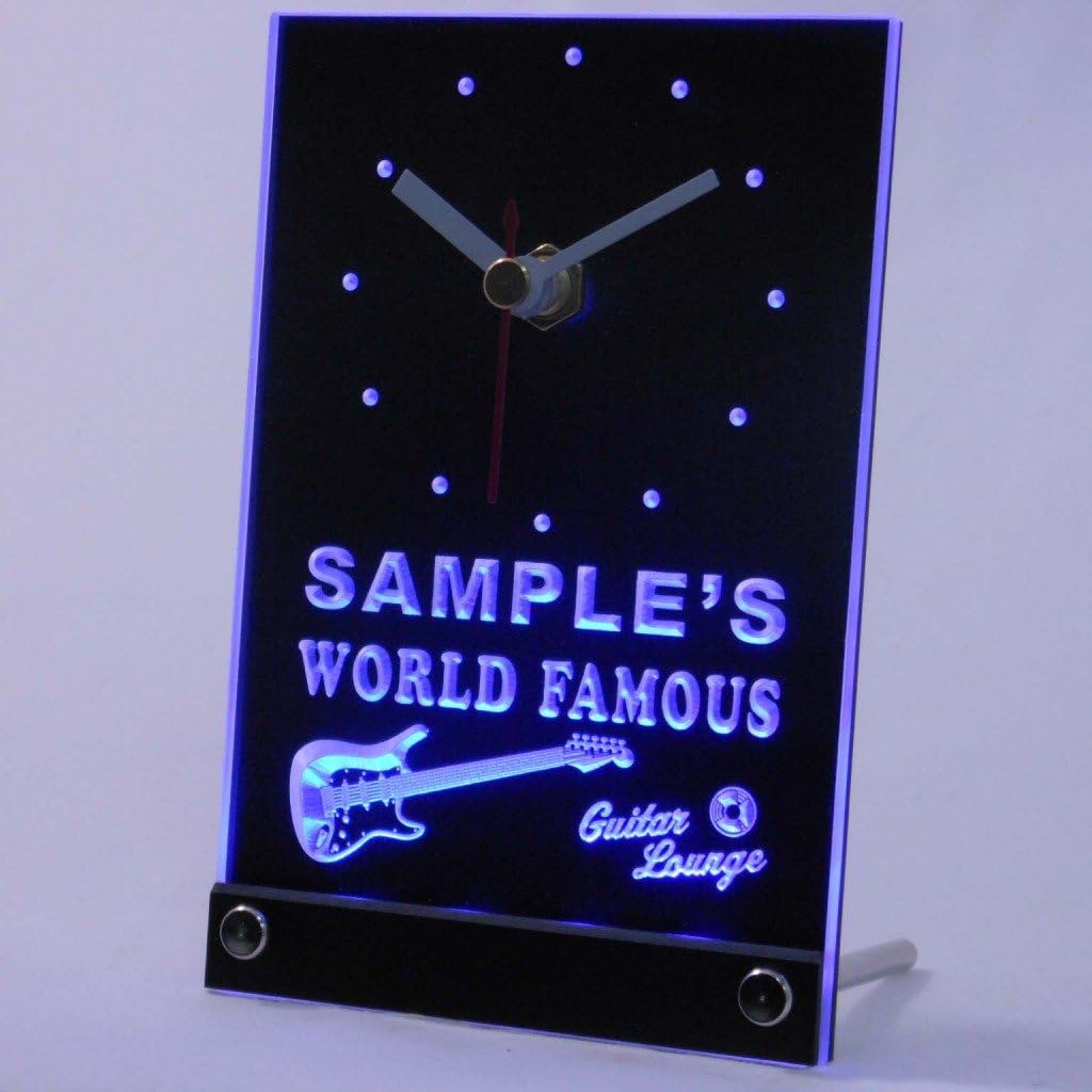 ADVPRO tncpf-tm Guitar Band Room Personalized Bar Pub Decor Neon Led Table Clock