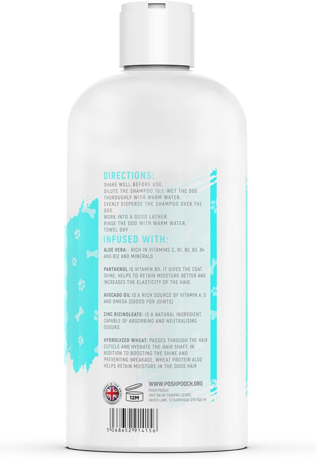 Dog Shampoo & Conditioner For Smelly Odours Naturally Derived Avocado & Aloe Infused Fragrance Deep Cleaning Deodorising 3 in 1 Natural Shampoo Reliving - Image 3