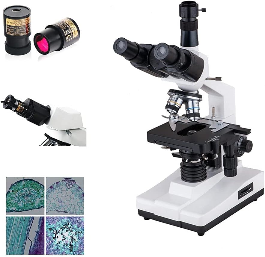 XP203 Trinocular Biological Microscopes with 5mp Eyepiece Digital Microscope Camera