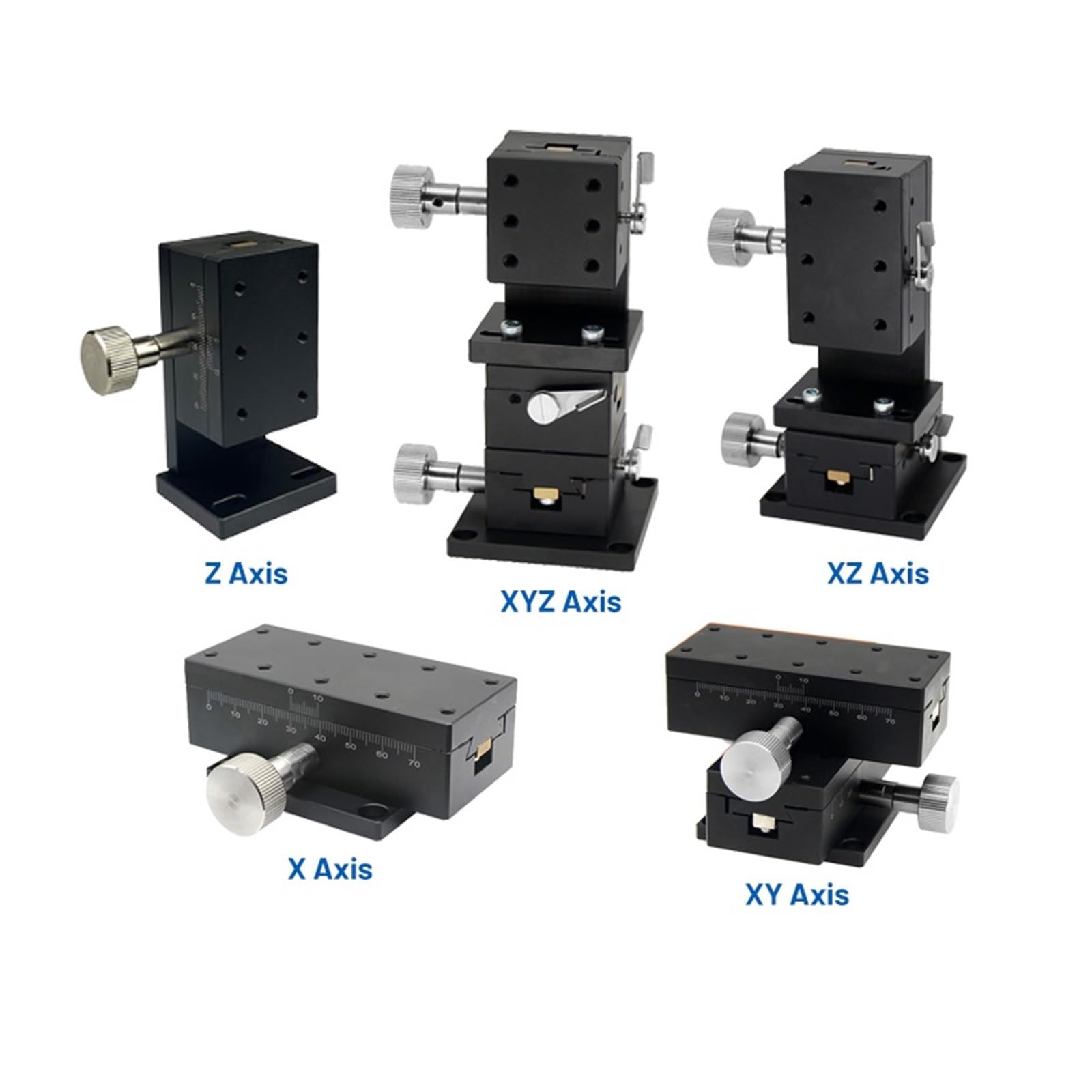 Manopola di Regolazione fine della scanalatura per Spostamento Ottico del Piano Scorrevole Guida di Regolazione X/XY/Z/XZ/ (XY -LWY, Piano 40X60mm)