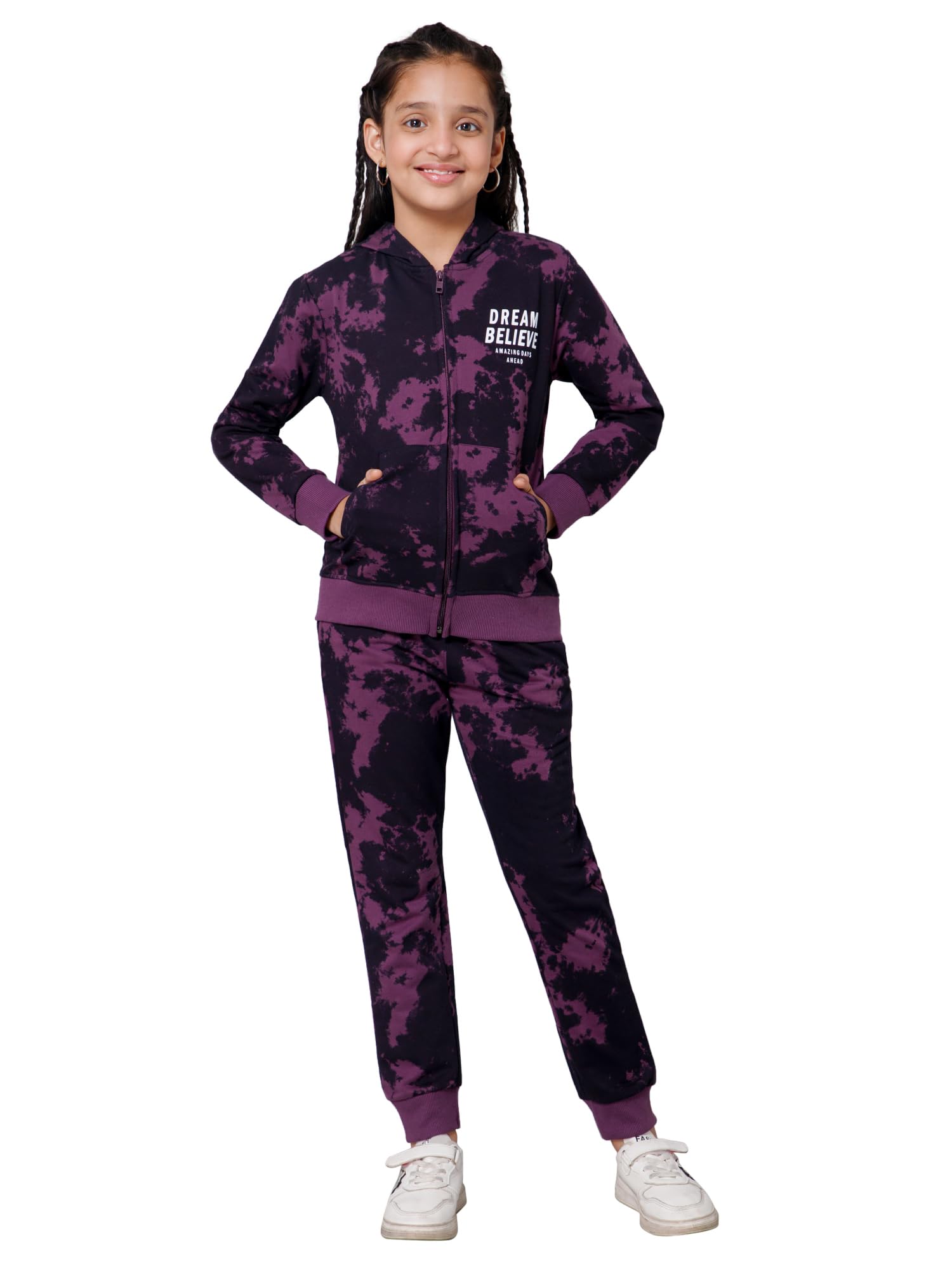 Girls Patterned Tracksuit Set