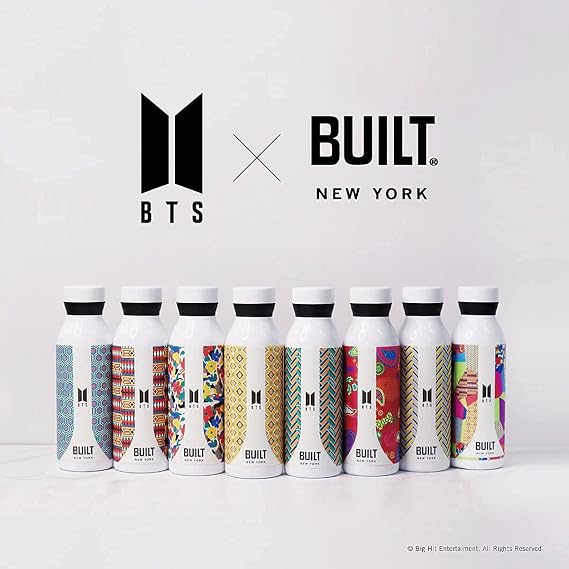 BUILT BTS Jungkook Water Bottle, 18.5 fl oz 532 ml, Screw Type, Vacuum Carrying, Portable