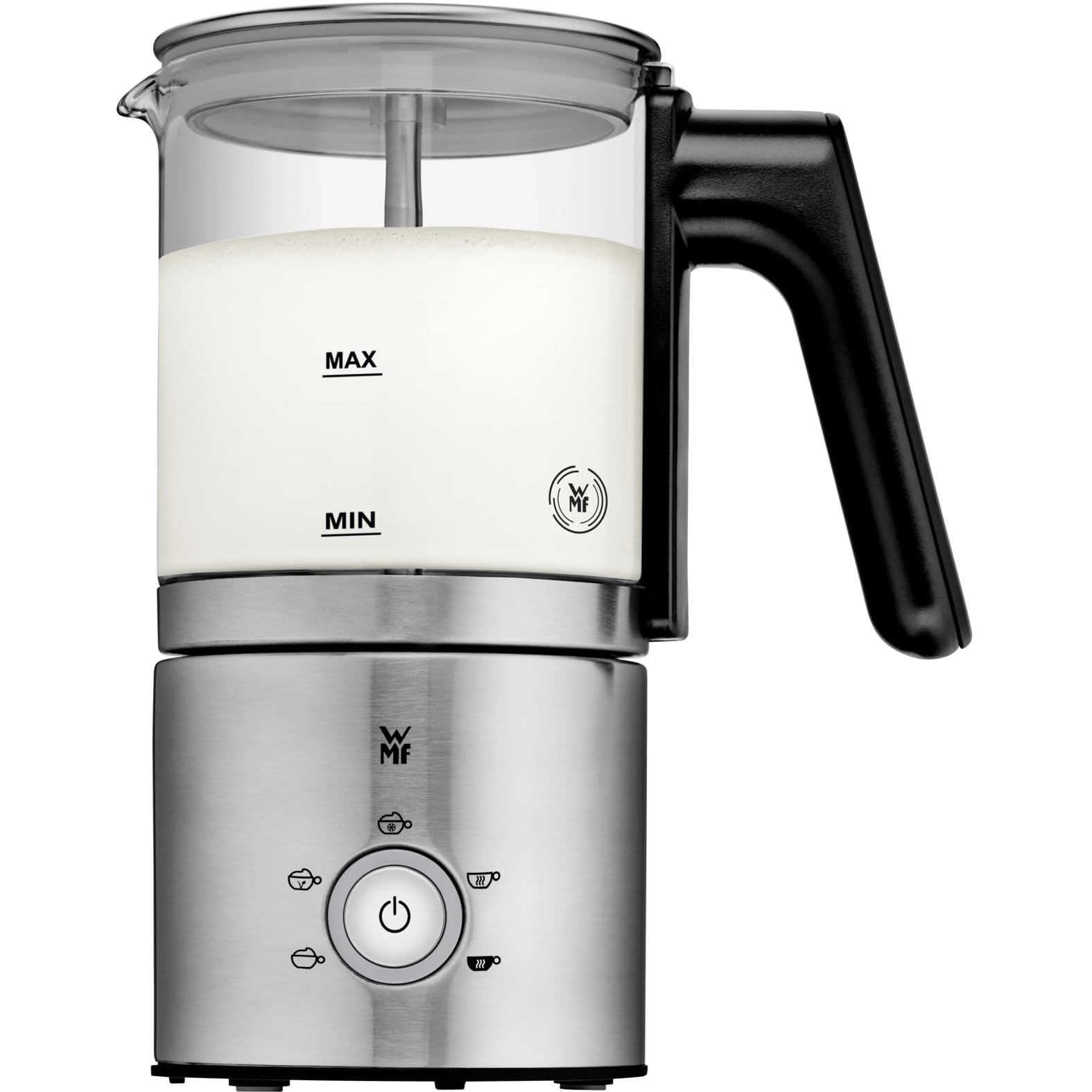 WMF Lono 0413170011 Melk & Chocolade Opschuimer, 650 watt, Capaciteit 150 tot 500 ml, 4 Functies, One Touch Functie, Vaatwasserbestendig
