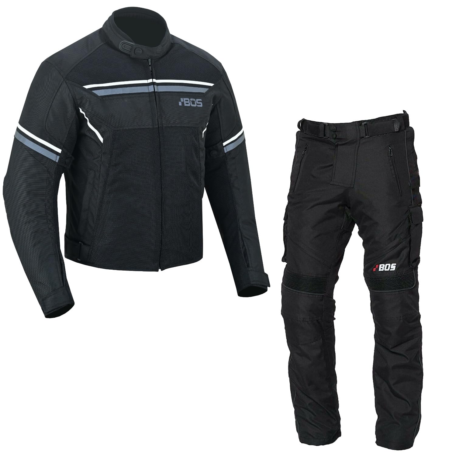 BOSmoto Sommer Jacke und Hose, 2-Teiler Motorrad Textil Kombi,Herren Motorrad Jcke und hose,Sommer Motorrad Textil Kombi,Biker Motorrad Jacke und hose