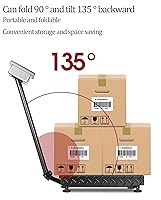 Vista 2 de Báscula electrónica de plataforma comercial de 660 lb con LB/KG Escala de piso industrial de acero inoxidable Pantalla LCD de alta definición