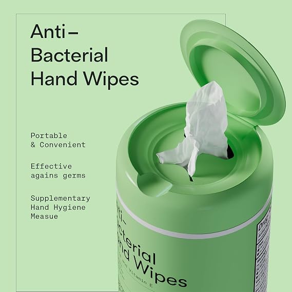 Biopure Antibacterial Hand Wipes Fresh Morning Breeze- Antibacterial Wipes with Aloe and Vitamin E Formula | 5x7 Wet Wipes Canister | No Parabens, Sulfates or Phthalates, Kills 99% of Germs, 600 ct