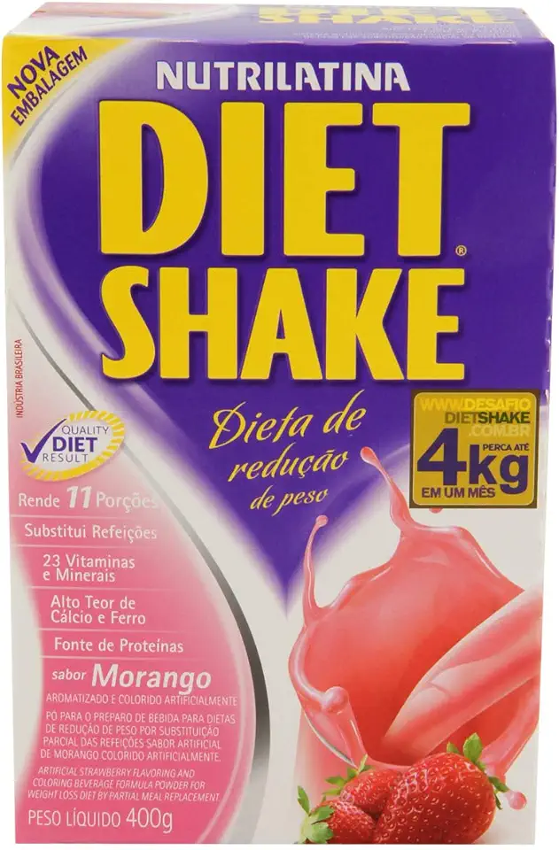 Diet Shake (400g) - Nutrilatina - Morango