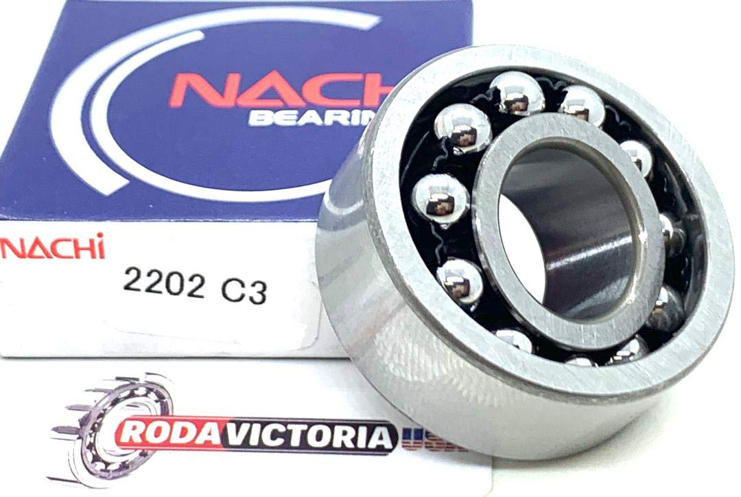 NACHI Made in Japan 2202 C3 Self-aligning Ball Bearings 15x35x14mm.