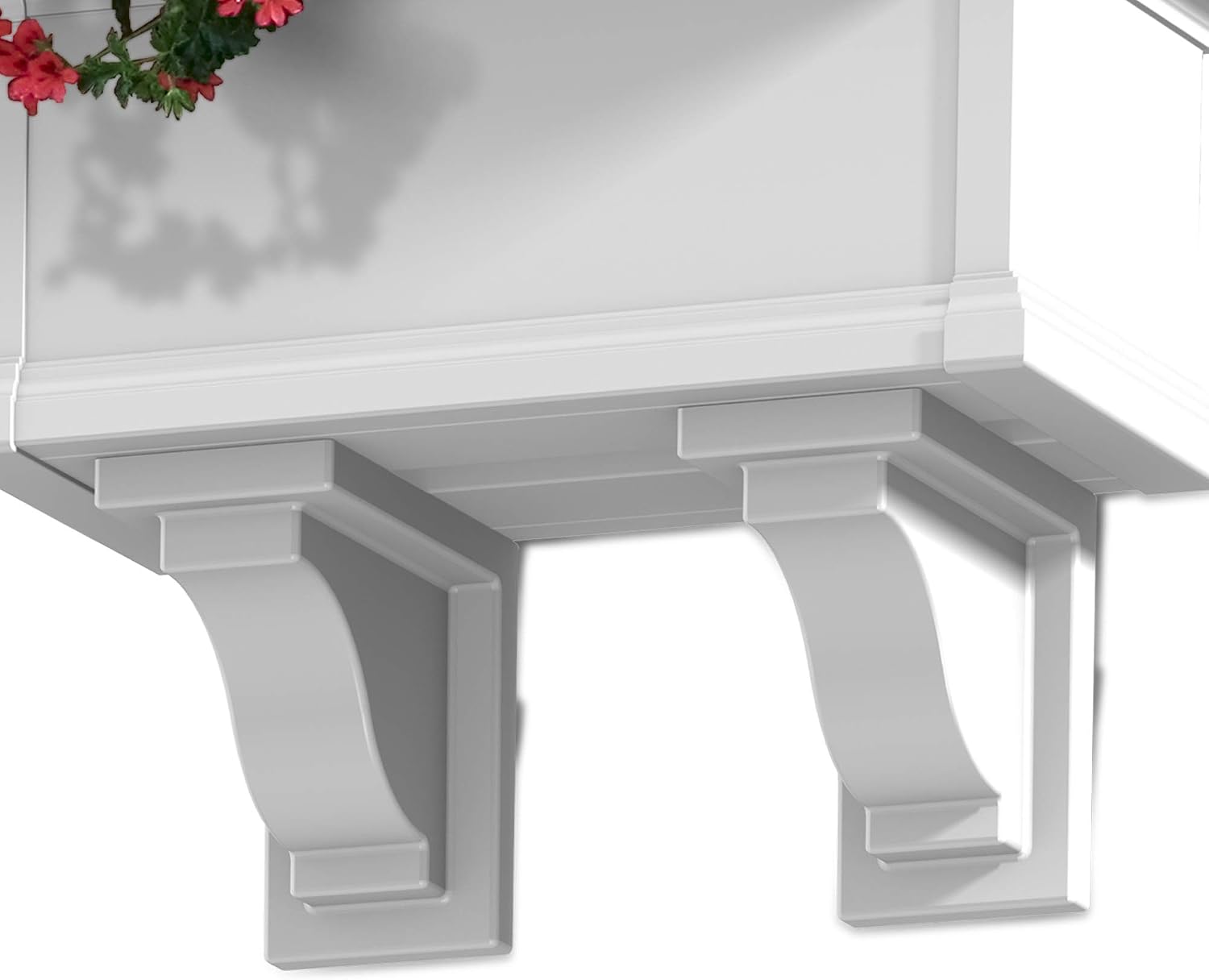 Mayne 4821-W Yorkshire Decorative Brackets, 8.3x4.3, White